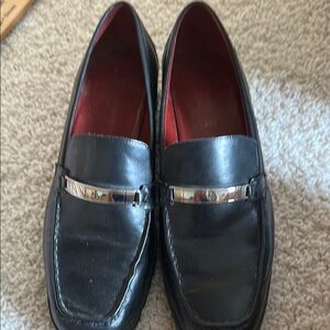 Women’s Ralph Lauren Veronique Black Leather Loafers 7.0